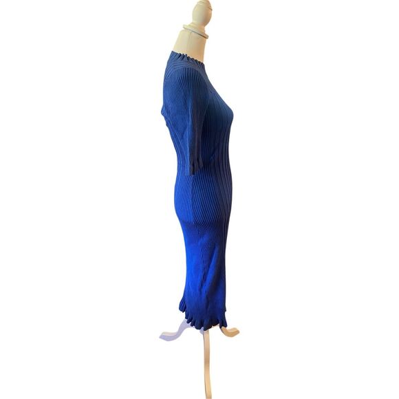 VEDA Blue Figgy Ribbed Knit Dress Size 4 MSRP: $353 - Picture 6 of 8
